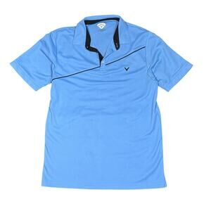 Callaway Golf Polo Shirt Mens L Blue Athletic Performance Short Sleeve